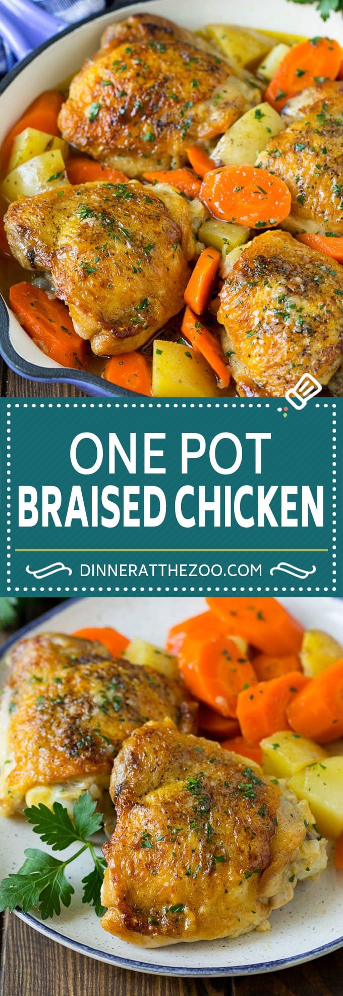 Braised Chicken with Carrots and Potatoes Recipe | One Pot Meal | Chicken with Potatoes #chicken #chickenthighs #onepot #potatoes #carrots #dinner #fuyos