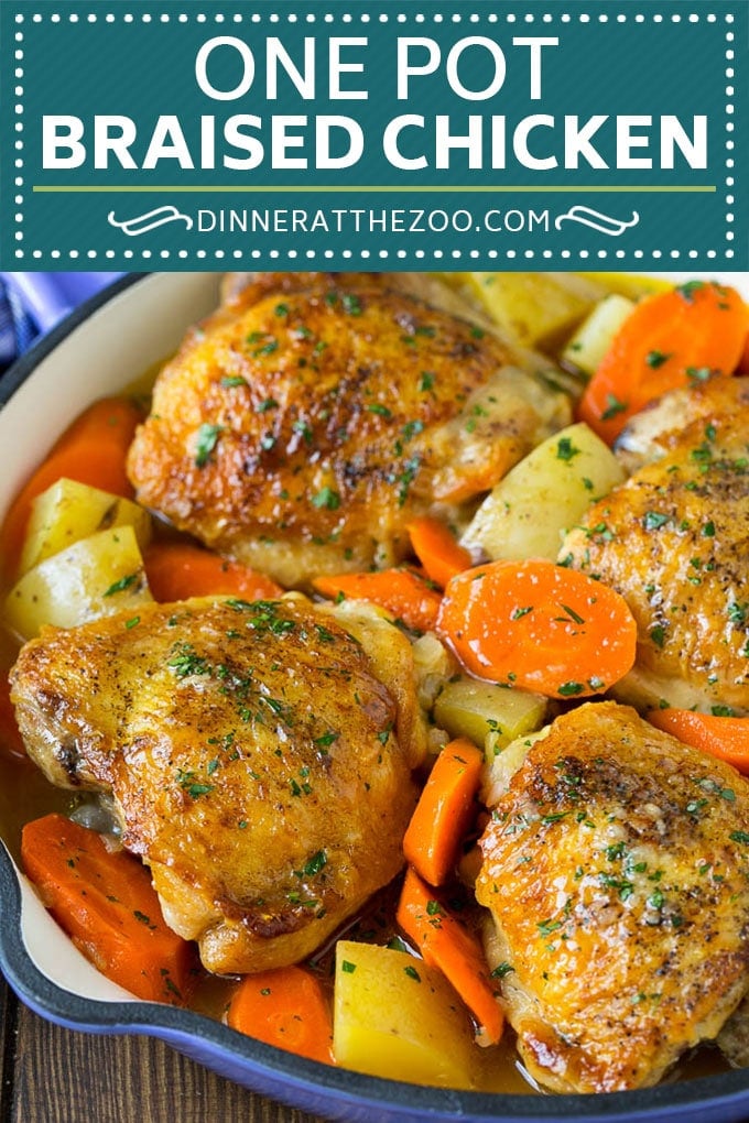 Braised Chicken with Carrots and Potatoes Recipe | One Pot Meal | Chicken with Potatoes #chicken #chickenthighs #onepot #potatoes #carrots #dinner #fuyos