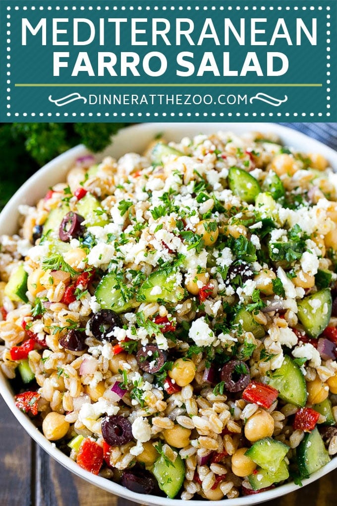 Farro Salad Recipe | Healthy Salad #salad #healthy #cleaneating #farro #dinner #fuyos