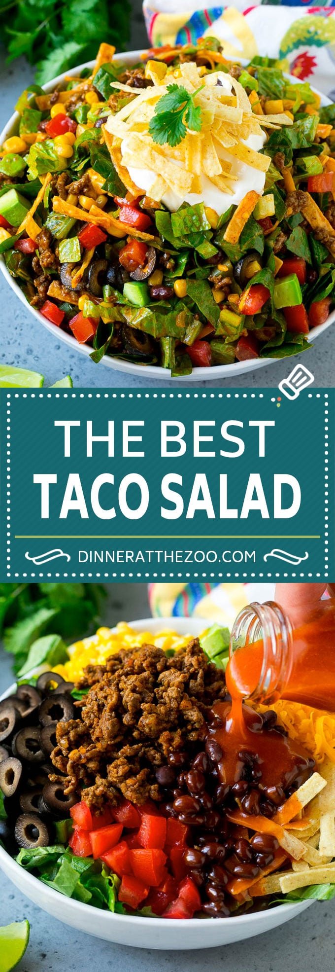 Taco Salad Recipe | Beef Taco Salad | Mexican Salad #salad #taco #beef #lunch #avocado #dinner #fuyos