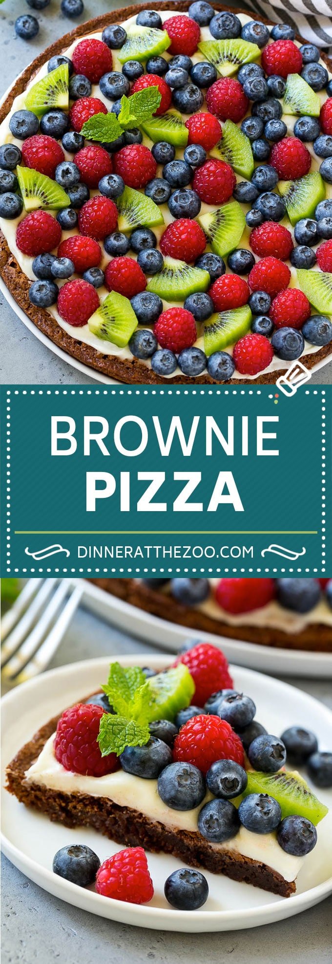 Brownie Pizza Recipe | Fruit Pizza | Dessert Pizza #brownie #pizza #chocolate #fruit #dessert #fuyos