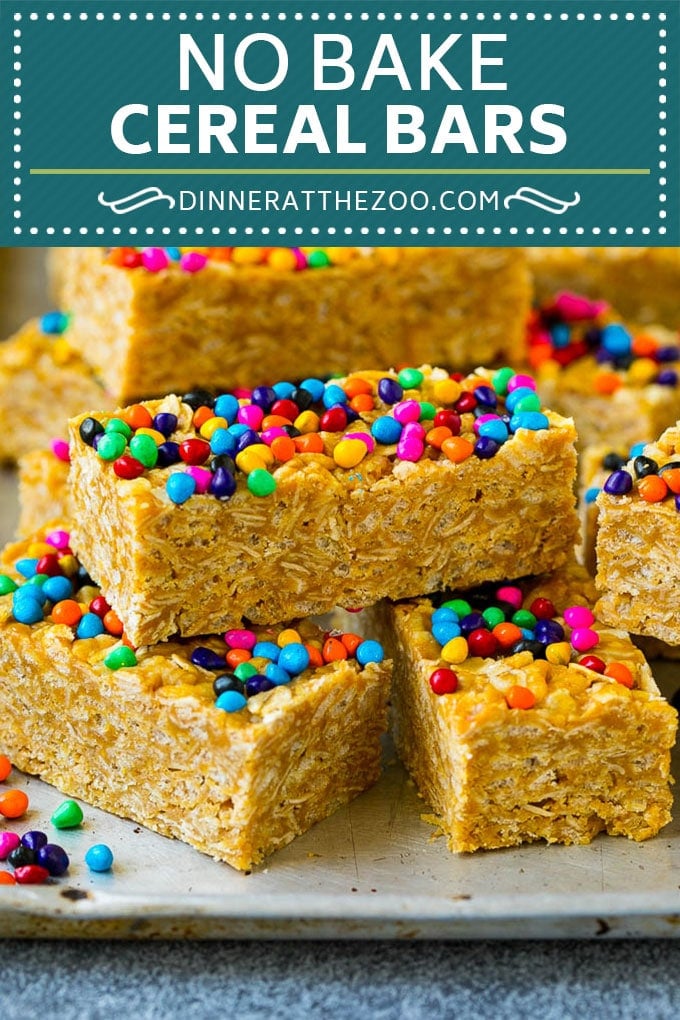 Cereal Bars Recipe | No Bake Bars | Peanut Butter Bars #cereal #breakfast #mealprep #peanutbutter #oatmeal #fuyos