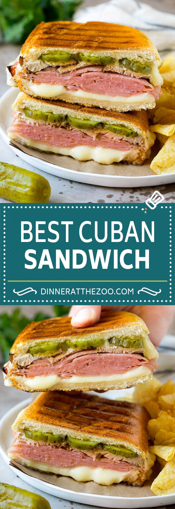 Cuban Sandwich Recipe #sandwich #pork #ham #cheese #pickles #lunch #dinner #fuyos