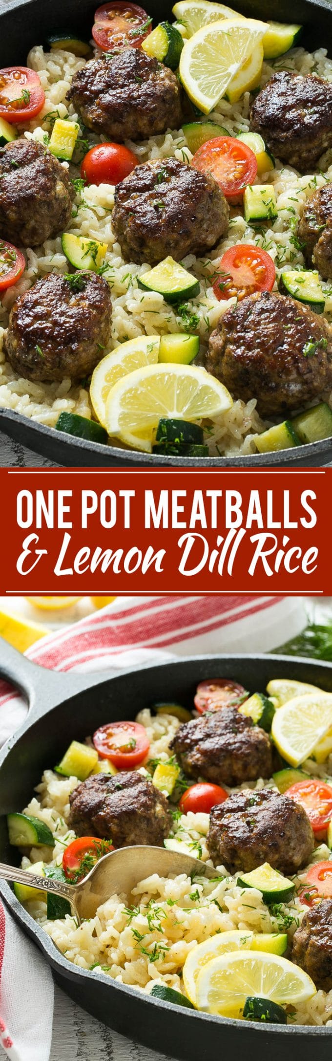 One Pot Greek Meatballs with Lemon Dill Rice Recipe | Greek Meatballs | Lemon Dill Rice #greek #meatballs #beef #rice #onepot #dinner #fuyos