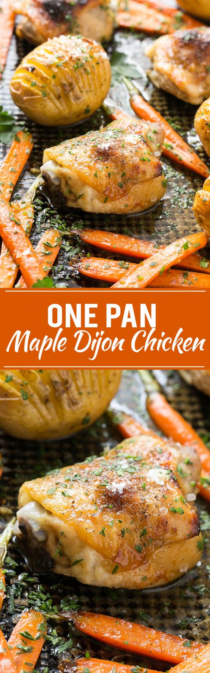 Maple Dijon Chicken with Hasselback Potatoes and Carrots Recipe | Maple Dijon Chicken | Hasselback Potatoes #chicken #maple #potatoes #fall #dinner #onepot #fuyos