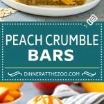 Peach Crumble Bars | Peach Bars | Peach Dessert #peaches #dessert #sweets #baking #fuyos
