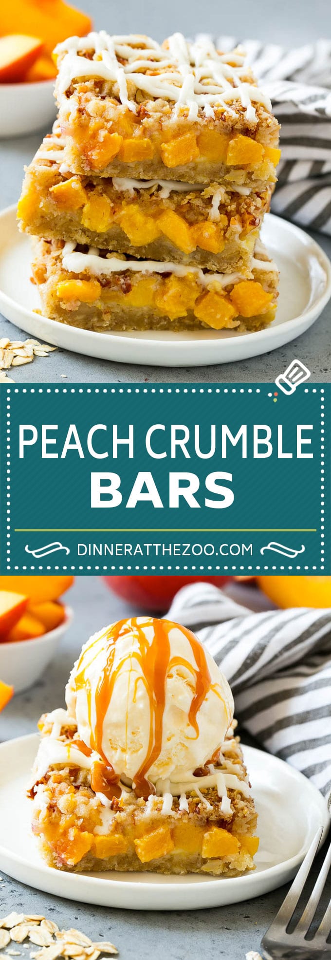 Peach Crumble Bars | Peach Bars | Peach Dessert #peaches #dessert #sweets #baking #fuyos