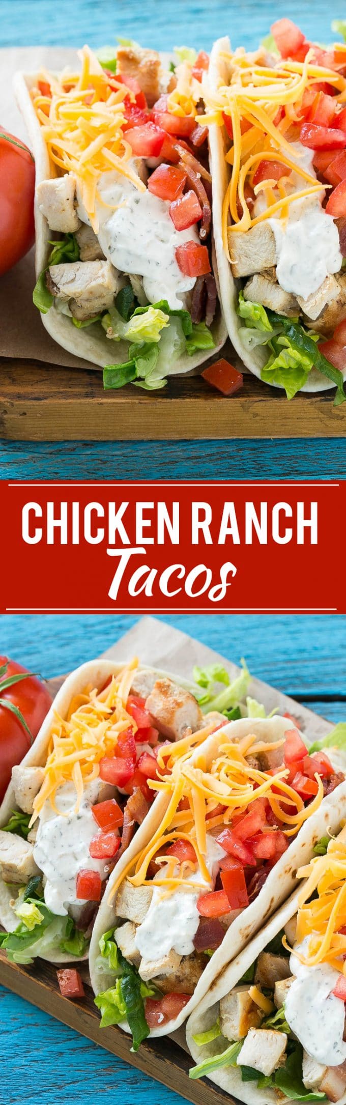 Chicken Ranch Tacos Recipe | Chicken Tacos #chicken #tacos #bacon #dinner #fuyos