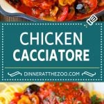 Chicken Cacciatore Recipe | Italian Chicken #chicken #peppers #mushrooms #olives #dinner #fuyos