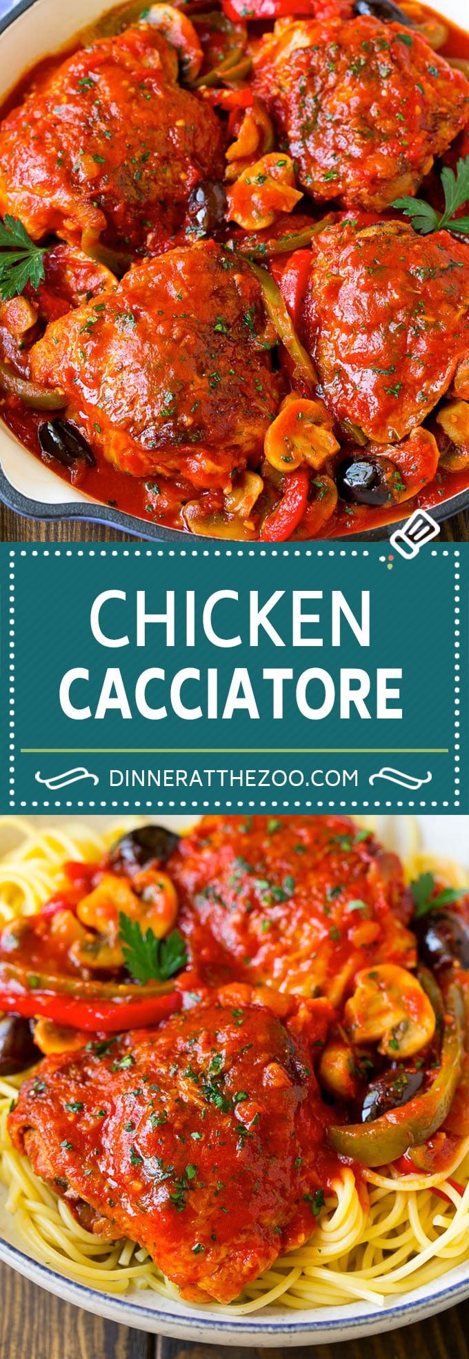Chicken Cacciatore Recipe | Italian Chicken #chicken #peppers #mushrooms #olives #dinner #fuyos