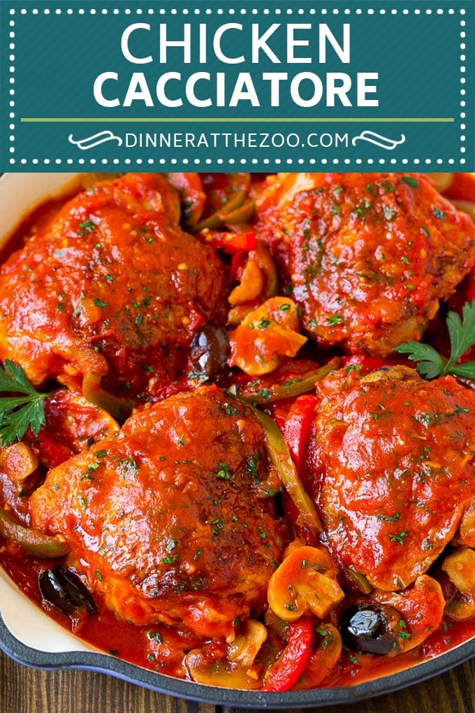 Chicken Cacciatore Recipe | Italian Chicken #chicken #peppers #mushrooms #olives #dinner #fuyos