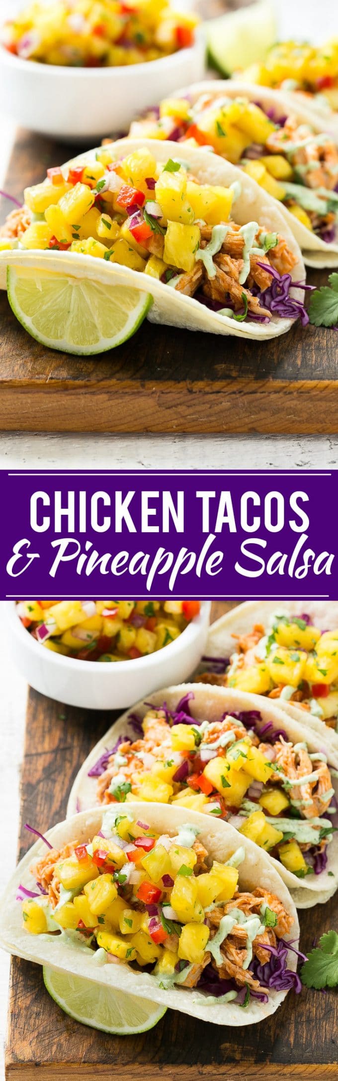 Pulled Chicken Tacos | Shredded Chicken Tacos | Chicken Tacos #tacos #chicken #pineapple #dinner #fuyos