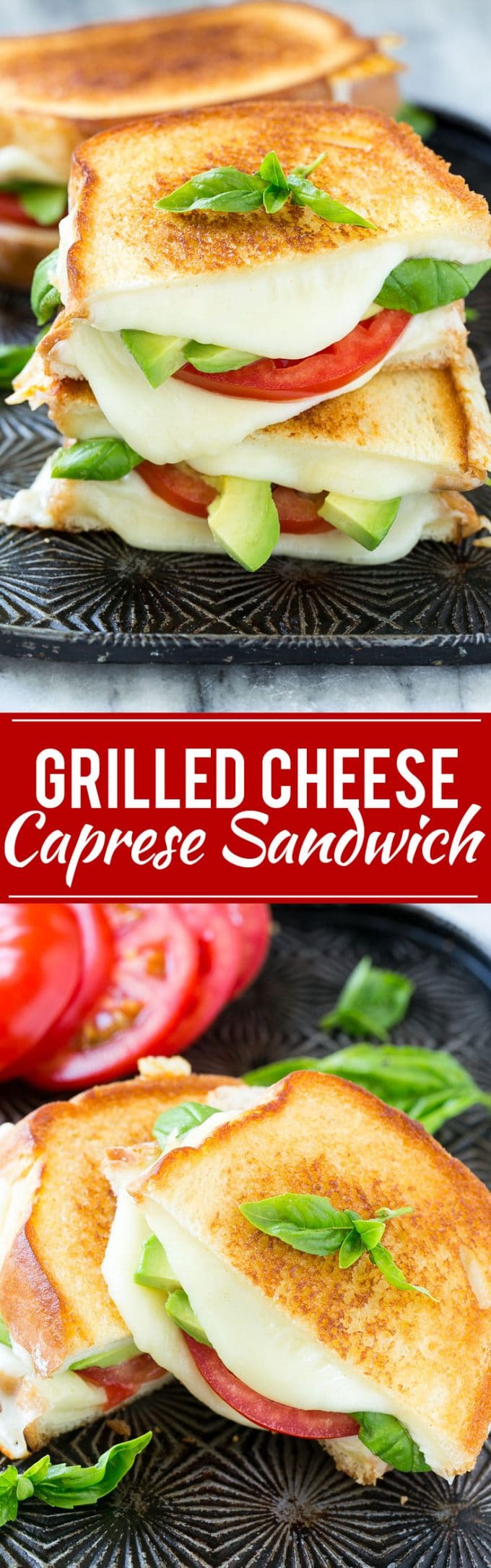 Caprese Sandwich | Grilled Cheese Sandwich Recipe #sandwich #caprese #cheese #grilledcheese #lunch #dinner #fuyos #avocado