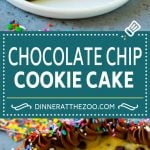 Cookie Cake Recipe | Chocolate Chip Cookie Cake #cookies #cake #chocolate #dessert #fuyos #sprinkles