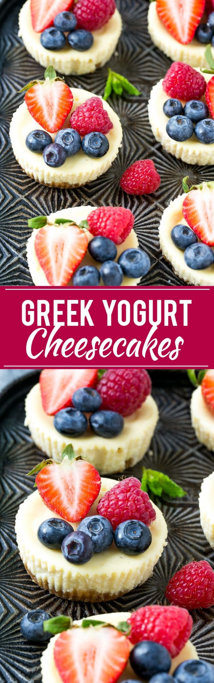 Greek Yogurt Cheesecake Recipe | Mini Cheesecake | Healthy Cheesecake #cheesecake #dessert #baking #strawberries #fuyos