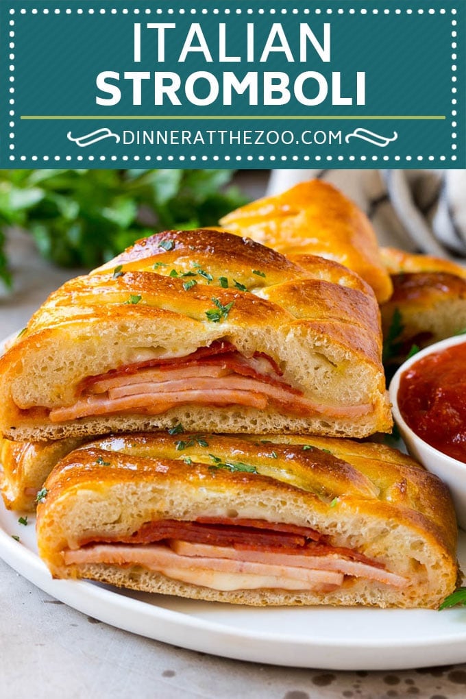 Stromboli Recipe | Italian Stromboli #pepperoni #cheese #ham #dinner #fuyos