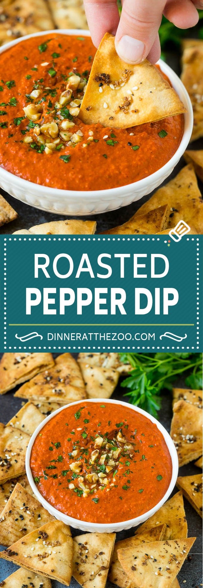 Roasted Red Pepper Dip | Muhammara Dip | Middle Eastern Dip #bellpeppers #walnuts #dip #appetizer #fuyos