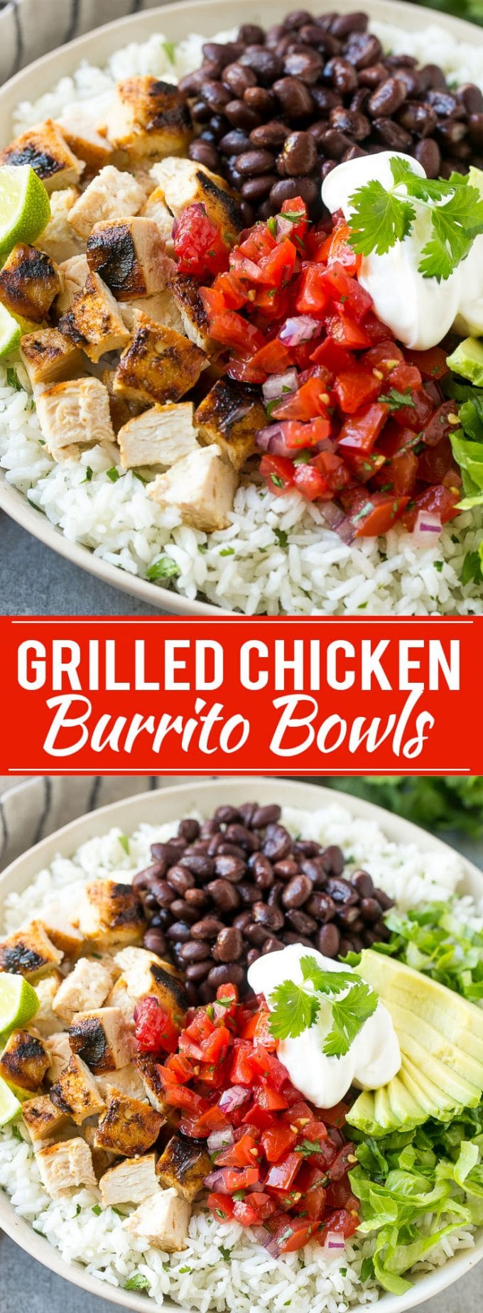 Chicken Burrito Bowls Recipe | Grilled Chicken Recipe | Burrito Bowl | Mexican Chicken #burrito #mexicanfood #rice #beans #chicken #dinner #fuyos #mealprep