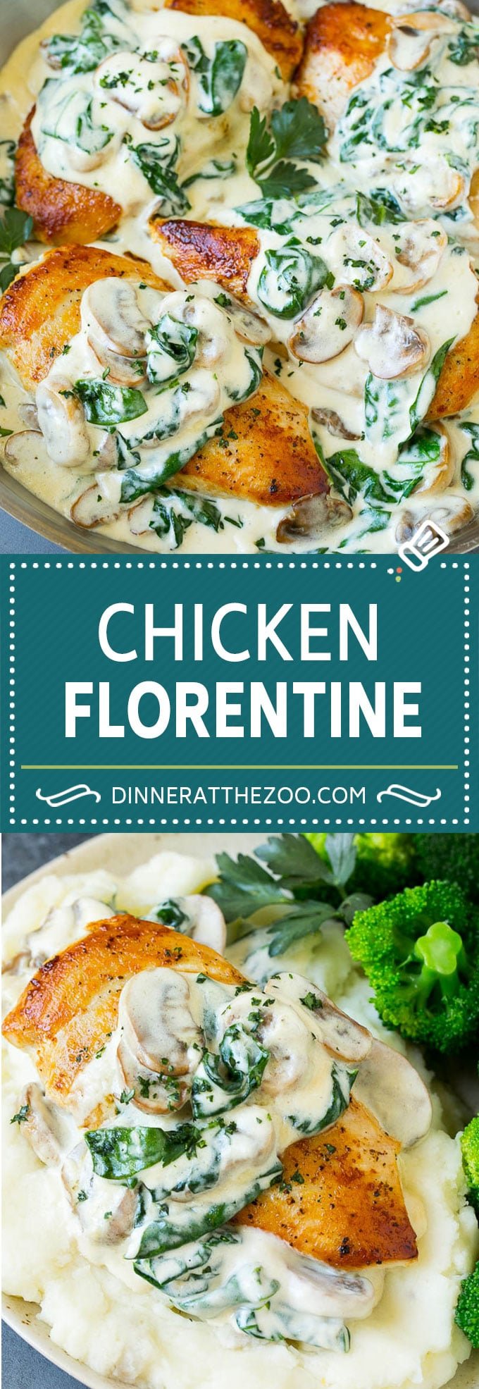 Chicken Florentine Recipe | Spinach Chicken | Mushroom Chicken #chicken #spinach #mushrooms #lowcarb #keto #dinner #fuyos