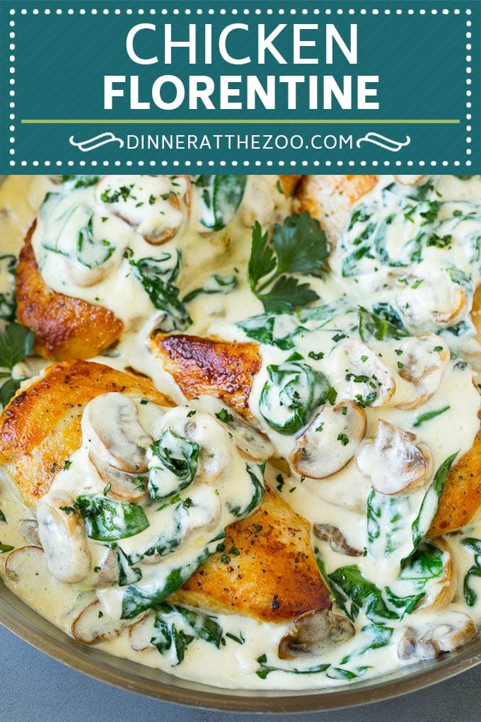 Chicken Florentine Recipe | Spinach Chicken | Mushroom Chicken #chicken #spinach #mushrooms #lowcarb #keto #dinner #fuyos