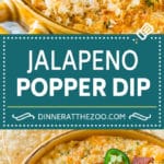 Jalapeno Popper Dip #jalapeno #dip #bacon #cheese #appetizer #fuyos