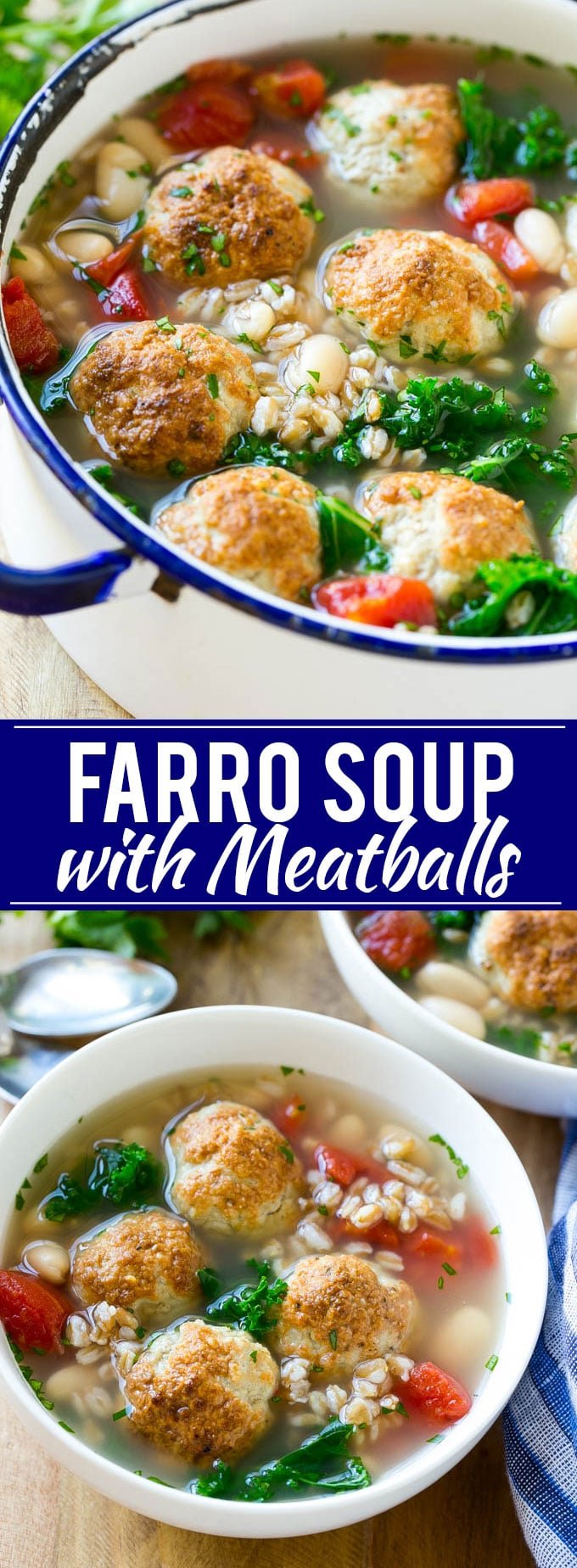Farro Soup with Meatballs Recipe | Farro Recipe | Meatball Soup | Healthy Soup Recipe #soup #healthy #meatballs #farro #dinner #fuyos
