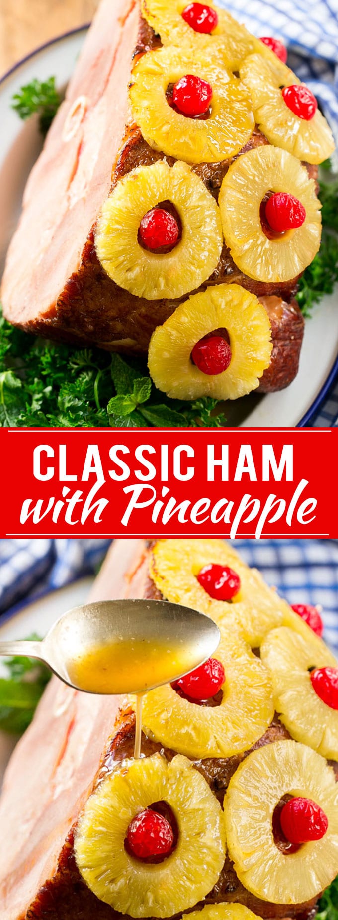 Ham with Pineapple and Cherries Recipe | Easter Ham | Christmas Ham | Holiday Ham | Pineapple Ham Recipe #ham #easter #christmas #thanksgiving #pineapple #dinner #fuyos