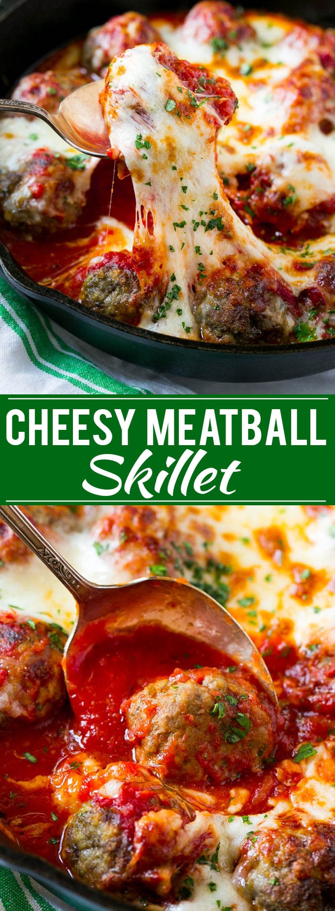 Cheesy Meatball Bake Recipe | Meatball Skillet | Italian Meatballs | Baked Meatball Recipe #meatballs #beef #cheese #dinner #fuyos