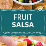 Fruit Salsa Recipe | Dessert Salsa | Cinnamon Sugar Chips | Fruit Recipe #fruit #kiwi #blueberry #strawberry #dip #salsa #fuyos #dessert #snack