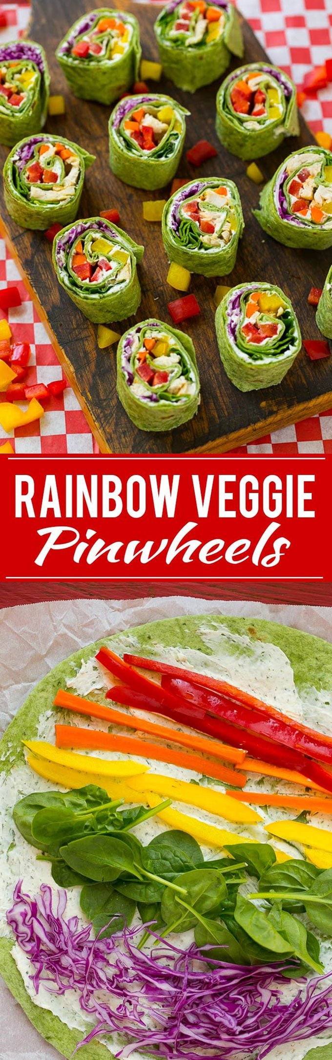 Rainbow Veggie Pinwheels Recipe | Veggie Pinwheels | Kids Lunch Recipe | Pinwheel Sandwich Recipe #pinwheels #wraps #sandwich #lunch #fuyos #veggie