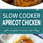 Slow Cooker Apricot Chicken #chicken #apricot #slowcooker #crockpot #dinner #fuyos