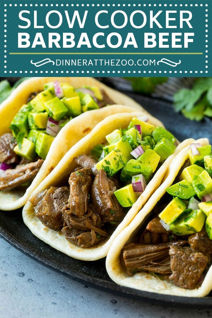 Slow Cooker Barbacoa | Beef Tacos | Crock Pot Beef Tacos #beef #tacos #crockpot #slowcooker #dinner #avocado #fuyos
