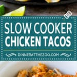Slow Cooker Chicken Tacos Recipe | Crock Pot Chicken Tacos #tacos #chicken #slowcooker #crockpot #tacotuesday #dinner #fuyos