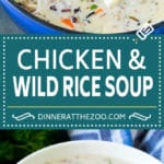 Chicken and Wild Rice Soup Recipe | Creamy Chicken Soup #chicken #rice #soup #bacon #dinner #fuyos