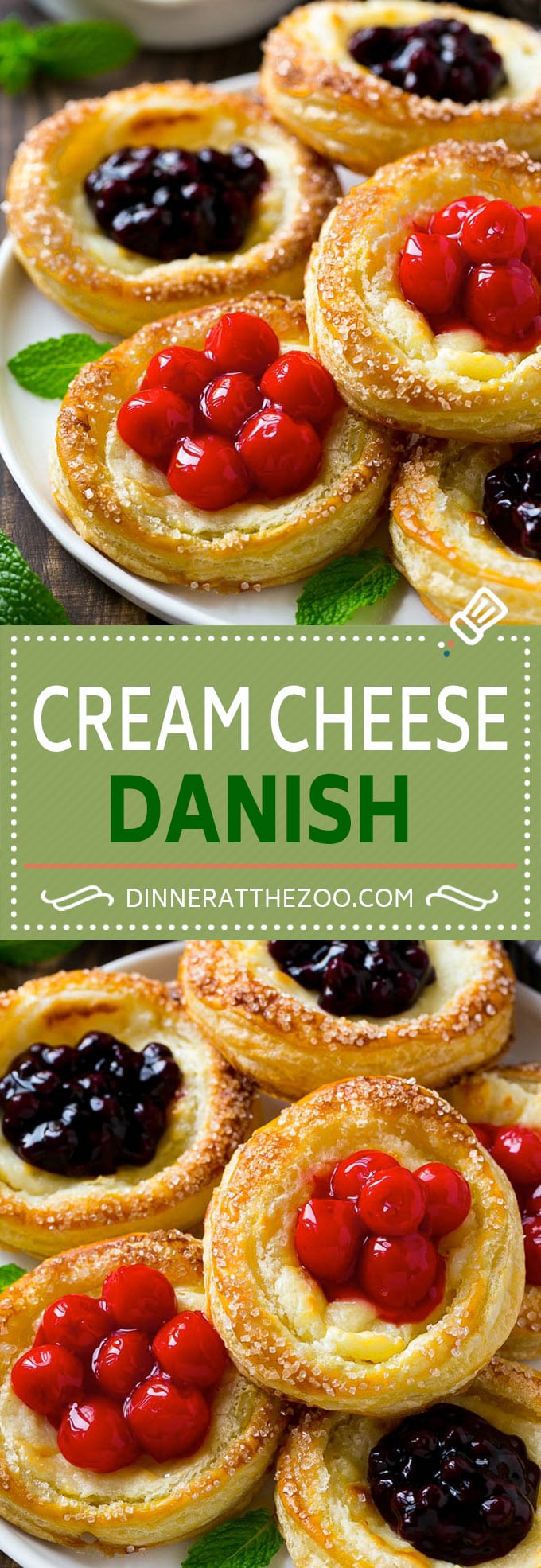 Cream Cheese Danish Recipe | Cream Cheese and Fruit Danish | Cream Cheese and Cherry Danish | Breakfast Pastries #danish #pastry #breakfast #brunch #fuyos