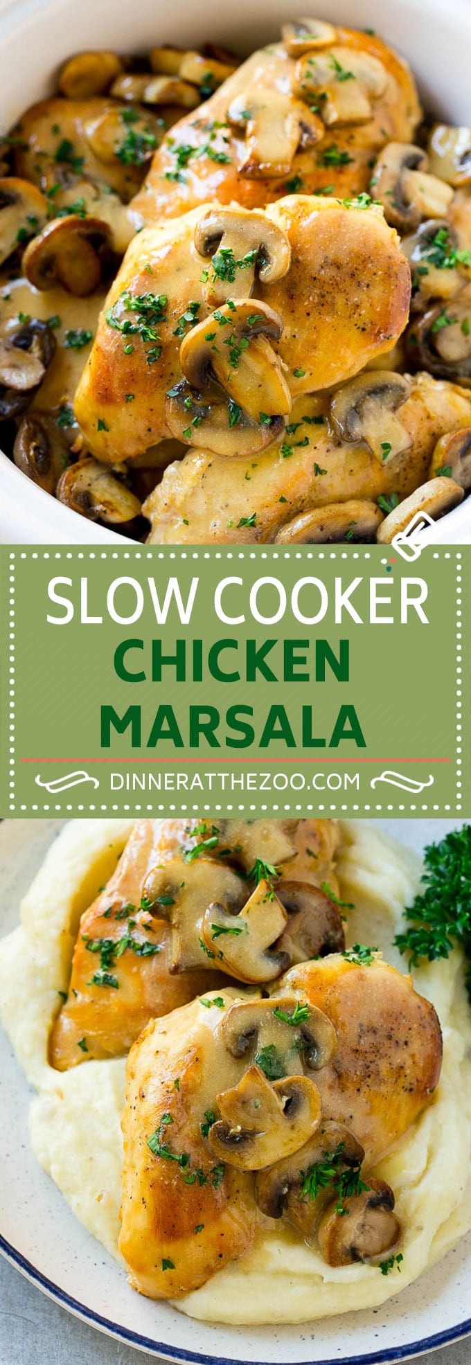 Slow Cooker Chicken Marsala Recipe | Crock Pot Chicken Marsala | Chicken with Mushrooms | Chicken Marsala Recipe #chicken #chickenmarsala #slowcooker #crockpot #dinner #fuyos