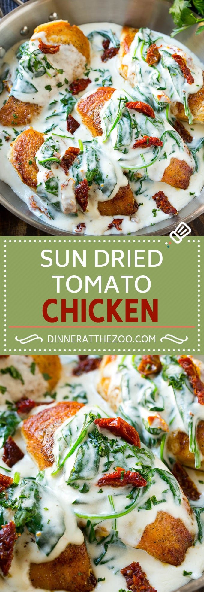 Sun Dried Tomato Chicken Recipe | Chicken in Sun Dried Tomato Sauce | Chicken with Cream Sauce | Chicken with Spinach | Italian Chicken #chicken #lowcarb #tomatoes #spinach #italianfood #dinner #fuyos