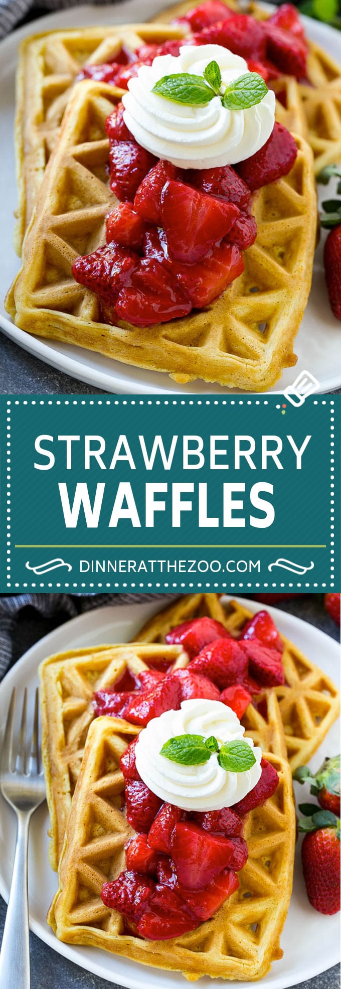 Strawberry Waffles | Homemade Waffles Recipe | Waffles with Strawberry Sauce | Homemade Strawberry Sauce #strawberry #waffles #breakfast #fuyos