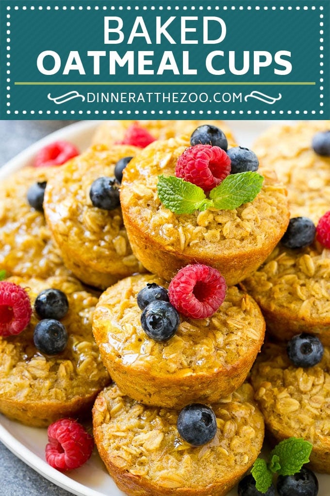 Baked Oatmeal Cups Recipe | Baked Oatmeal | Meal Prep Oatmeal | Oatmeal Muffins #oatmeal #breakfast #fuyos
