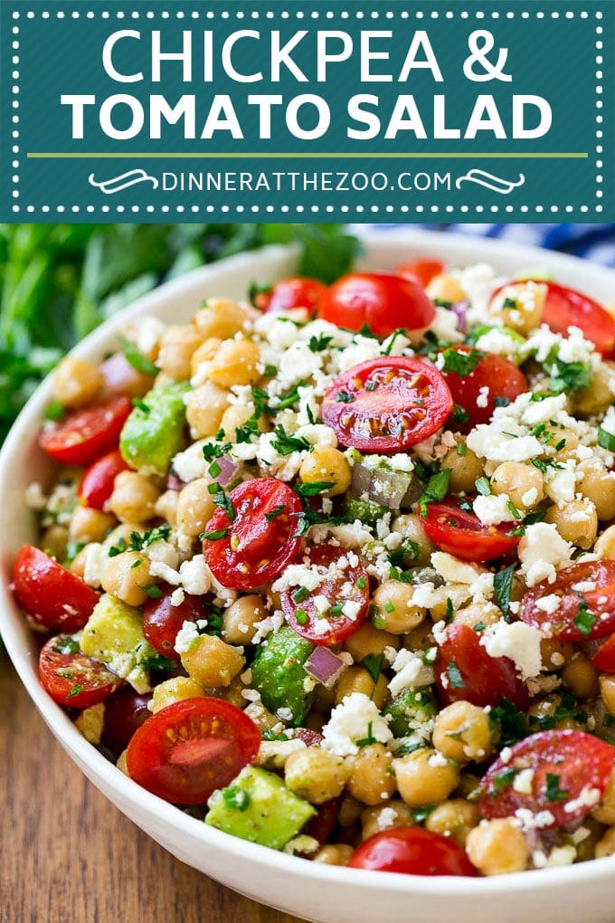 Chickpea Salad Recipe | Chickpea and Tomato Salad | Chickpea Avocado Salad | Summer Salad #salad #summer #recipes #fuyos