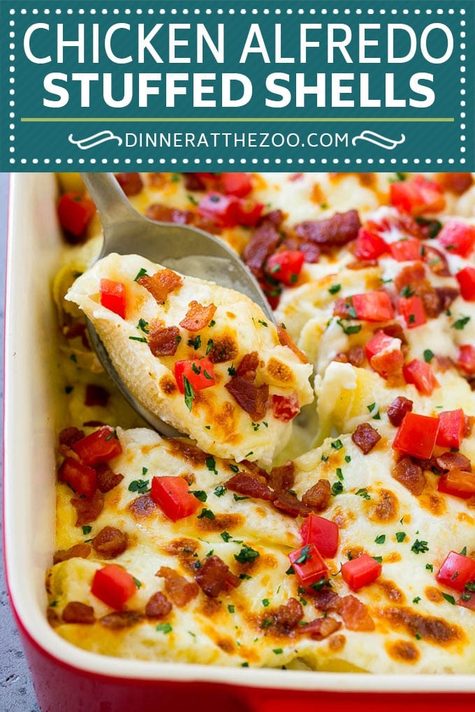 Chicken Alfredo Stuffed Shells Recipe | Stuffed Shells | Chicken Stuffed Shells | Baked Pasta #stuffedshells #alfredo #chicken #pasta #cheese #dinner #fuyos