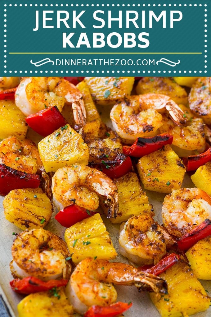 Jerk Shrimp Kabobs | Caribbean Shrimp | Jamaican Shrimp | Grilled Shrimp #grilling #pineapple #shrimp #kabobs #fuyos