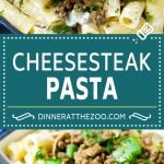 Philly Cheesesteak Pasta | Ground Beef Pasta | Creamy Pasta #phillycheesesteak #beef #pasta #peppers #mushrooms #dinner #fuyos