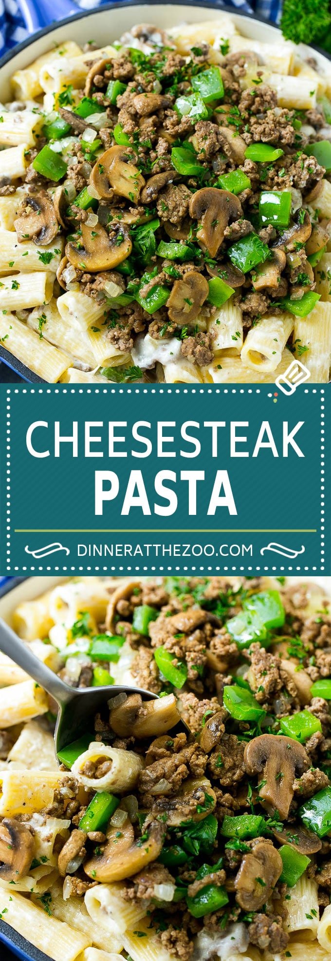 Philly Cheesesteak Pasta | Ground Beef Pasta | Creamy Pasta #phillycheesesteak #beef #pasta #peppers #mushrooms #dinner #fuyos
