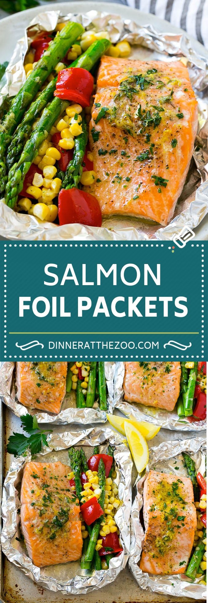 Salmon Foil Packets Recipe | Grilled Salmon | Salmon and Vegetables #salmon #grilling #asparagus #corn #dinner #fuyos