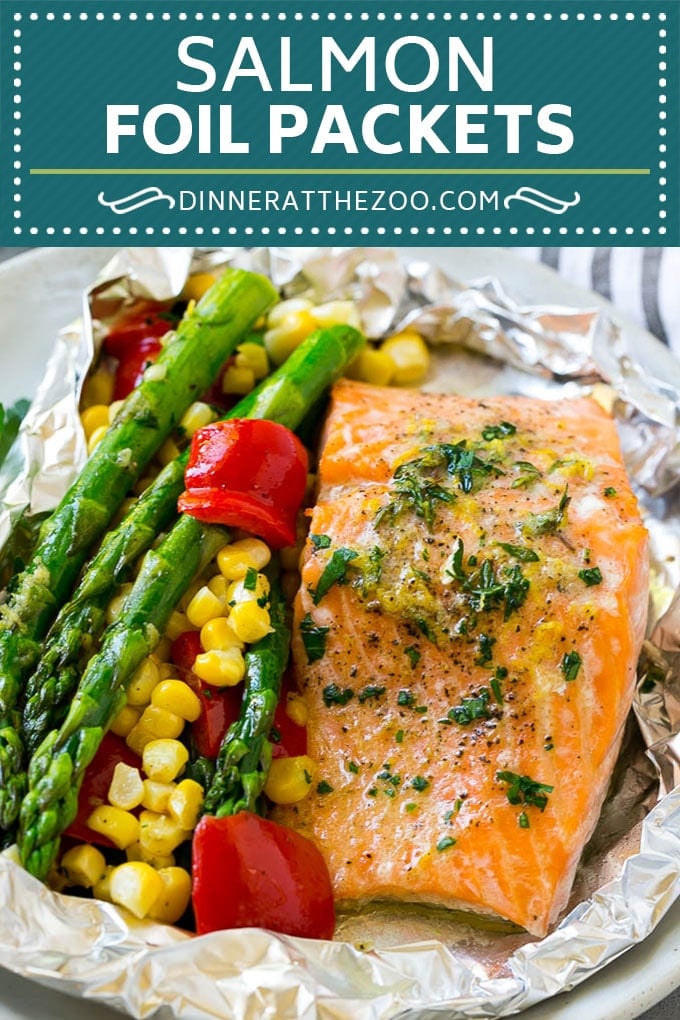 Salmon Foil Packets Recipe | Grilled Salmon | Salmon and Vegetables #salmon #grilling #asparagus #corn #dinner #fuyos