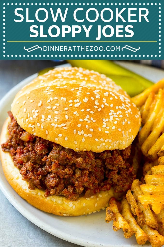 Slow Cooker Sloppy Joes Recipe | Crock Pot Sloppy Joes | Homemade Sloppy Joes #beef #slowcooker #crockpot #sandwich #fuyos