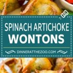 Spinach Artichoke Wontons Recipe | Fried Wontons | Wonton Appetizer #wontons #appetizer #snack #artichoke #spinach #fuyos