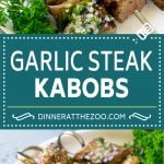 Steak Kabobs Recipe | Beef Kabobs | Grilled Steak | Steak Skewers #beef #steak #kabobs #grilling #garlic #mushrooms #fuyos