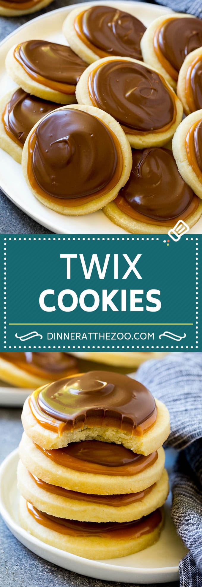 Twix Cookies Recipe | Chocolate Caramel Cookies | Shortbread Cookies #cookies #baking #caramel #chocolate #dessert #fuyos
